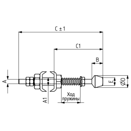 Винты нажимные пружинные с гайками и силиконовым упором Kukamet 917