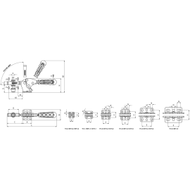 Прижимы механические с горизонтальным основанием Kukamet 111