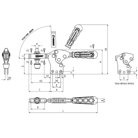 Прижимы механические с вертикальным основанием Kukamet 112
