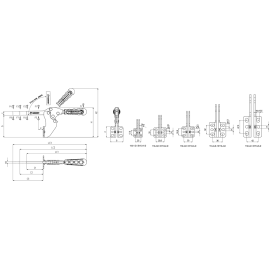 Прижимы механические с прихватом для привариваемого винта Kukamet 113