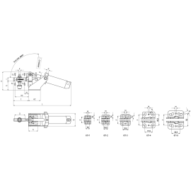 Прижимы пневматические горизонтальные из стали Kukamet 611