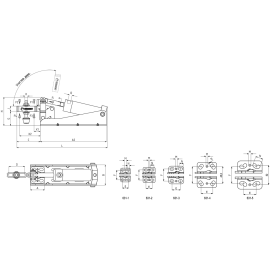 Прижимы пневматические горизонтальные из стали Kukamet 631