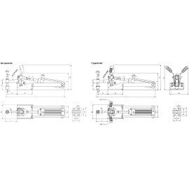 Прижимы пневматические горизонтальные усиленные Kukamet 683