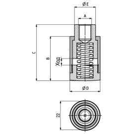 Штанги толкающие пружинные для плунжерных зажимов Kukamet 918