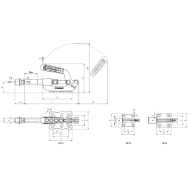 Зажимы механические плунжерные с кронштейном Kukamet 521